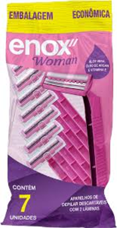 Aparelho De Barbear Descartável Enox 2 Feminino C/7 Ricca Belliz