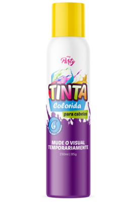 Tinta Temporaria Spray My Party Amarelo Brasil 150ml Aeroflex