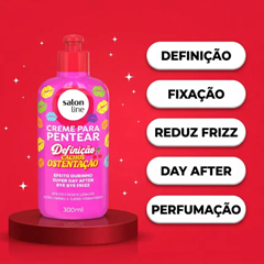 Creme Para Pentear Salon Line Definição Cachos Ostentação 300ml