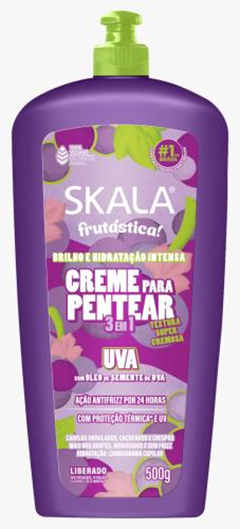 Creme Para Pent Ear Skala 3em1 Frutástica Uva 500g