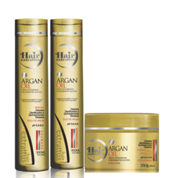 Kit Hair Extrattus Shampoo+Condicionador+Máscara De Argan Oil 300ml/100g