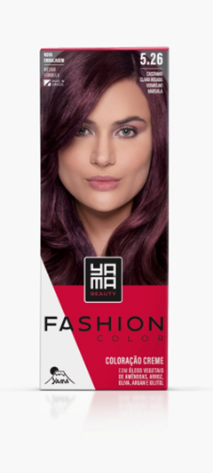 Tinta Yama Fashion Kit 5.26 Castanho Claro Iris Vermelho Marsala