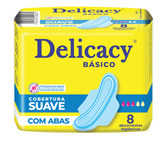 Absorventes Delicacy Básico Suave C/Abas C/8un