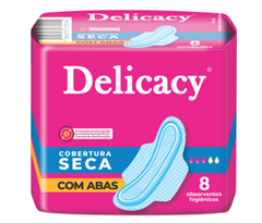 Absorventes Delicacy Seca Gel C/Abas C/8