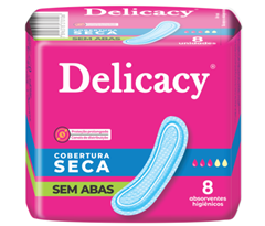 Absorventes Delicacy Cobertura Seca Gel S/Abas C/8