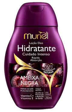 Loção Hidratante Corporal Muriel Ameixa Negra Ação Desodorante 200ml