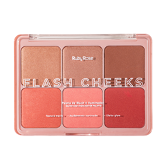 Paleta Ruby Rose Blush/Iluminador Flash Cheeks