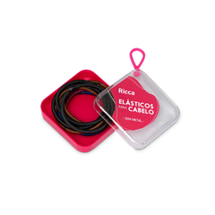 Elástico Ricca Sem Metal Case Black Com/10 Unidades Belliz