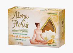 Sabonete Barra Alma De Flores Glicerinado Flor De Laranjeira 130g Memphis