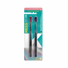Kit Escova Dental Kess Pro 10k Extra Macia Com 2 Unidades Belliz