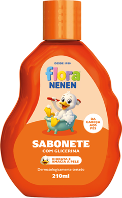 Sabonete Líquido Flora Nenen Banho De Alegria 210ml Suissa