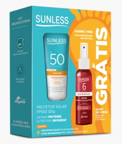 Kit Protetor Sunless Fps50 120g+Oleo 50ml Farmax