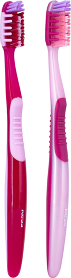 Escovas Dentais Kess Care Média Rosa Pack C/2 Belliz
