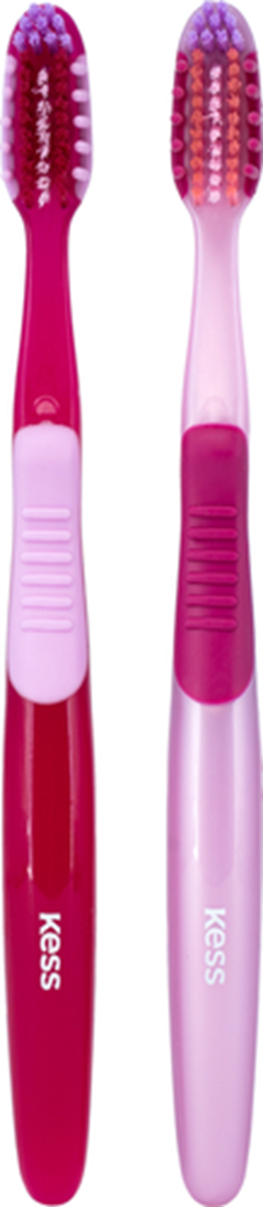 Escovas Dentais Kess Care Média Rosa Pack C/2 Belliz