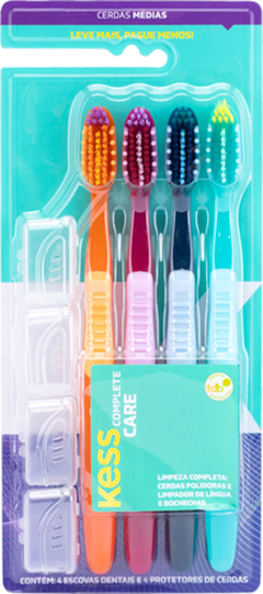 Escovas Dentais Kess Care Média Pack C/4 Belliz