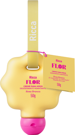 Hidratante Corporal Ricca Mãos Flor Rosa Branca 50ml Belliz