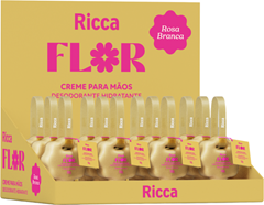 Hidratante Corporal Ricca Mãos Flor Rosa Branca 50ml Belliz
