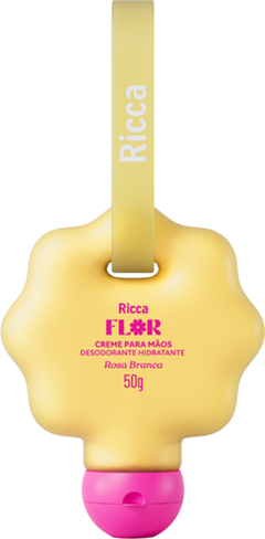 Hidratante Corporal Ricca Mãos Flor Rosa Branca 50ml Belliz